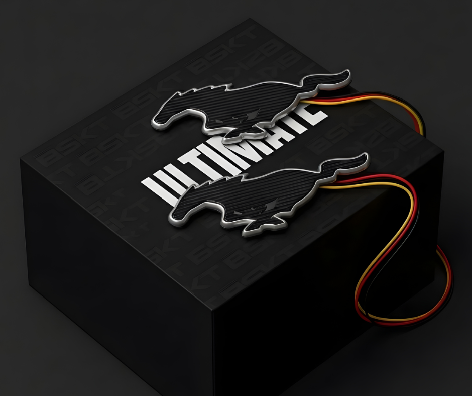 BSKT Light-Up Rear Ultimate Pony emblem for Mustang Mach-E with LED brake and reverse lighting