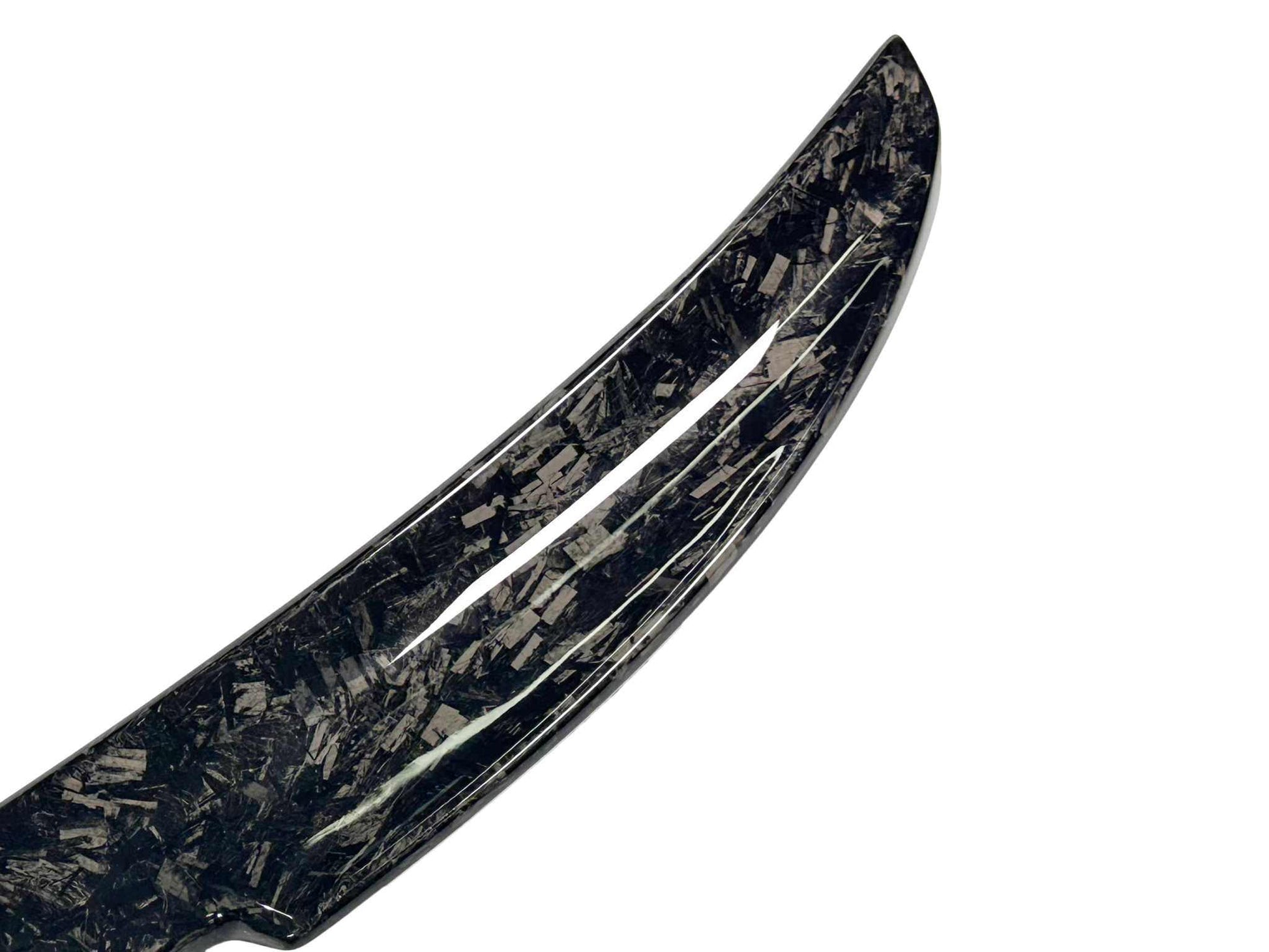 Wet Carbon Fiber Spoiler V2 for Mustang Mach-E 2021-2025 in Carbon Black and Forged Carbon colors