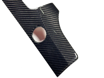 Dry Carbon Fiber Dash for Mustang Mach-E 2021-2025, lightweight and durable with sleek carbon weave finish, precision fit and easy installation.