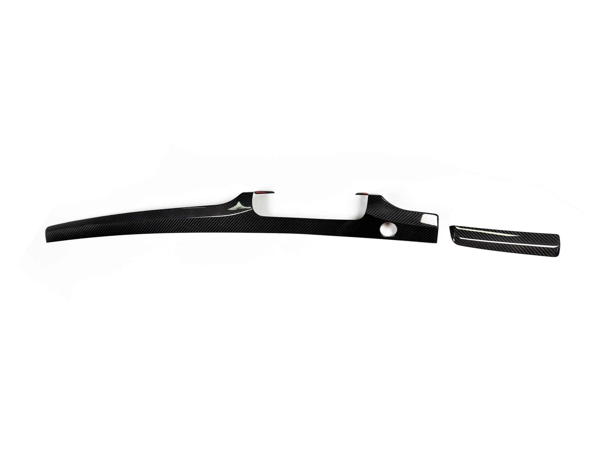 Dry Carbon Fiber Dash for Ford Mustang Mach-E 2021-2025, lightweight and durable with carbon black finish, easy installation.