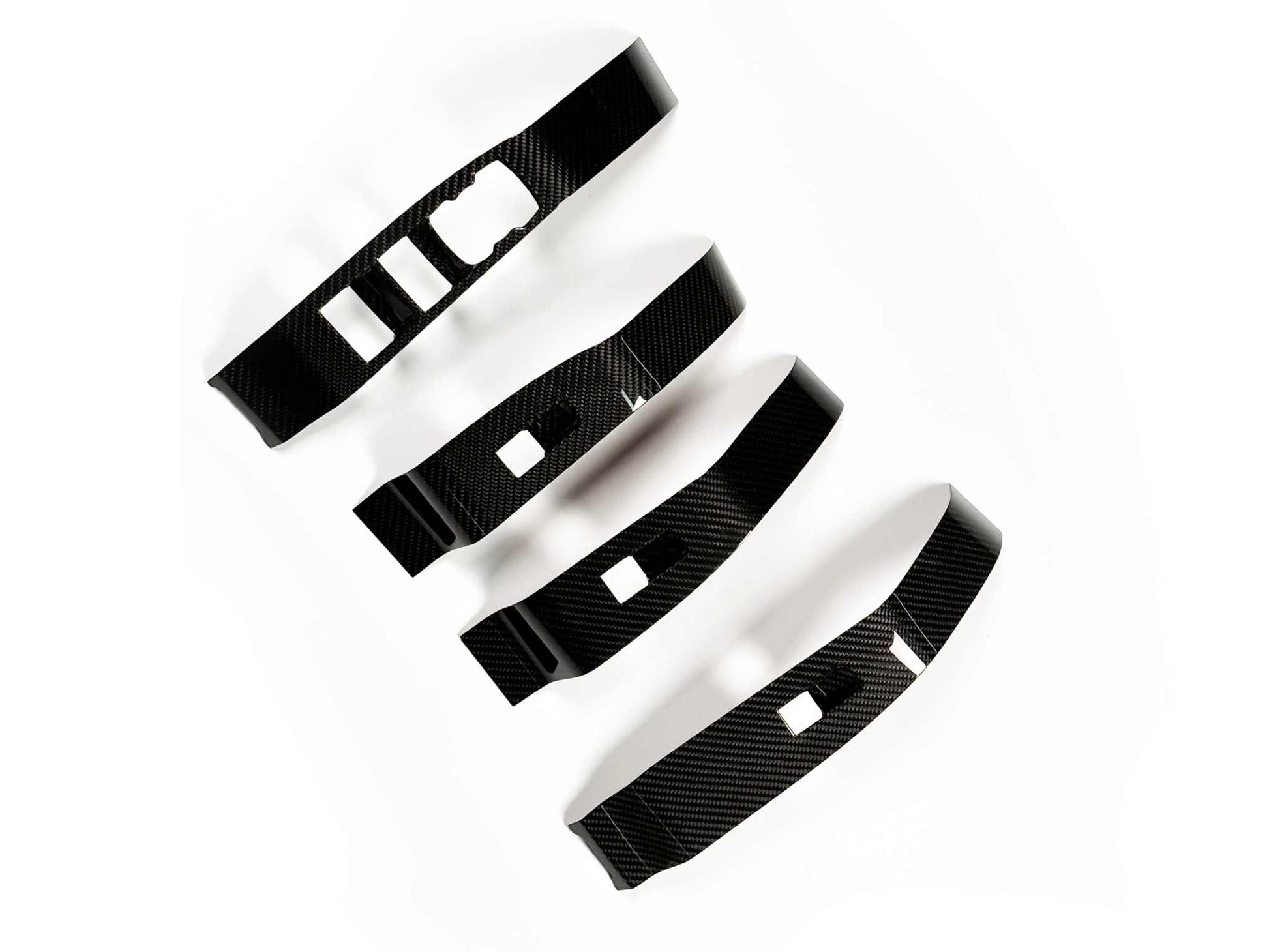 Dry carbon fiber window lifts cover set for Mustang Mach-E 2021-2025 interior upgrade