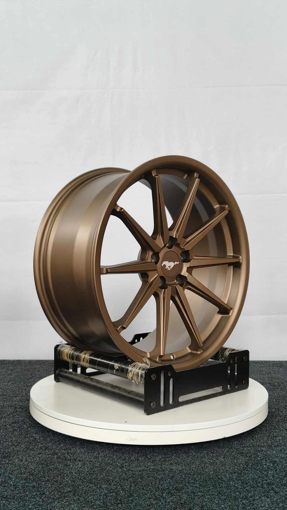 Bronze forged Al6061-T6 aluminum wheel designed for Mustang Mach-E with custom multi-spoke style