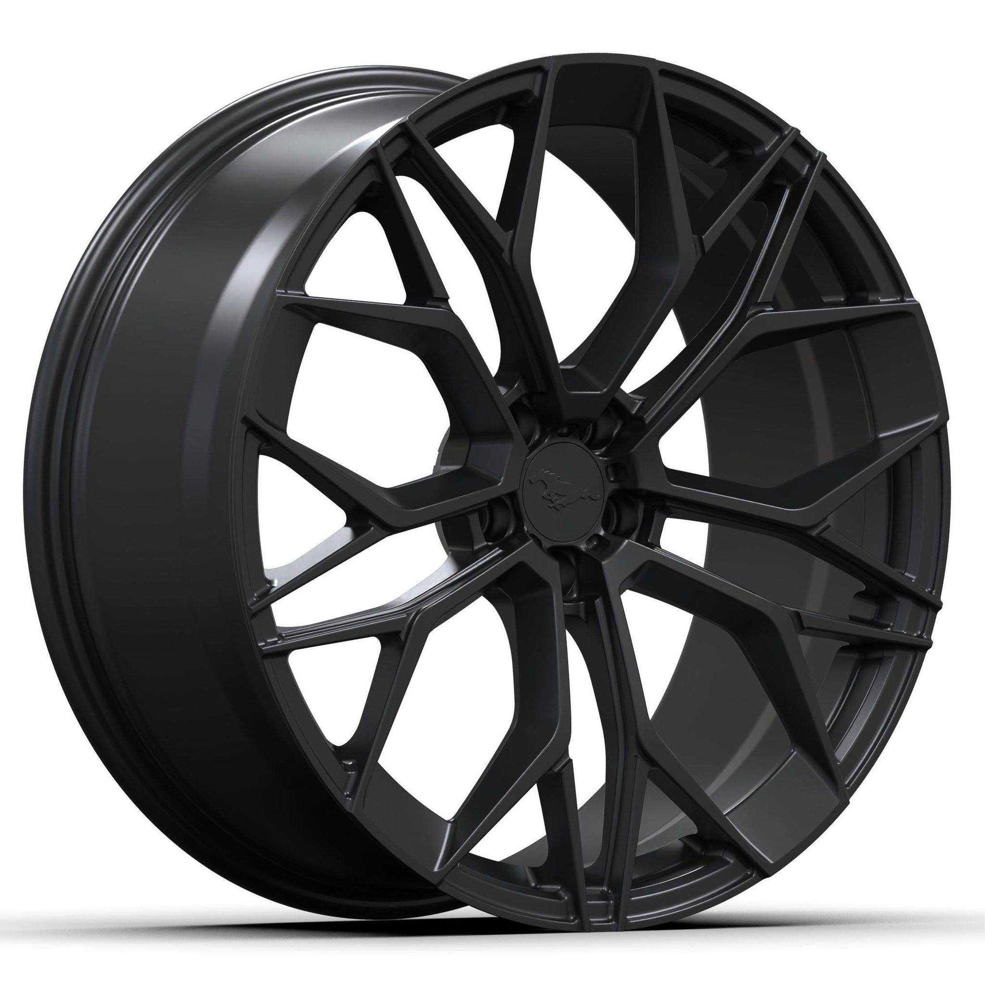 Black forged Al6061-T6 aluminum wheel custom designed for Mustang Mach-E 18-22 inch sizes