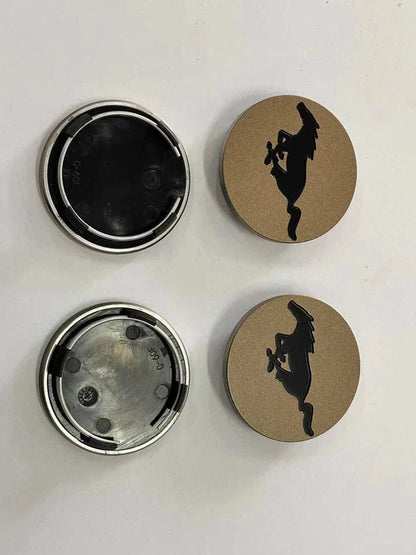Custom forged wheels center caps with black Mustang horse logo for Mustang Mach-E
