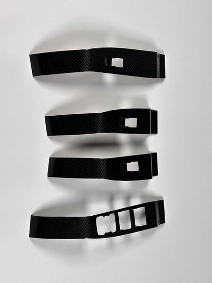 Carbon fiber window lifts cover set for Mustang Mach-E 2021-2025 models