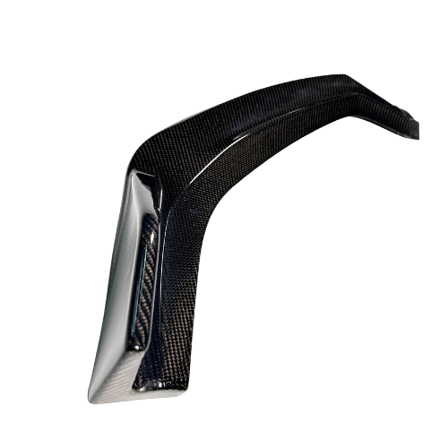 Carbon fiber front lip splitter for Mustang Mach-E GT 2021-2025 with aerodynamic design and easy installation