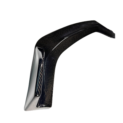 Carbon fiber front lip splitter for Mustang Mach-E GT 2021-2025 with aerodynamic design and easy installation