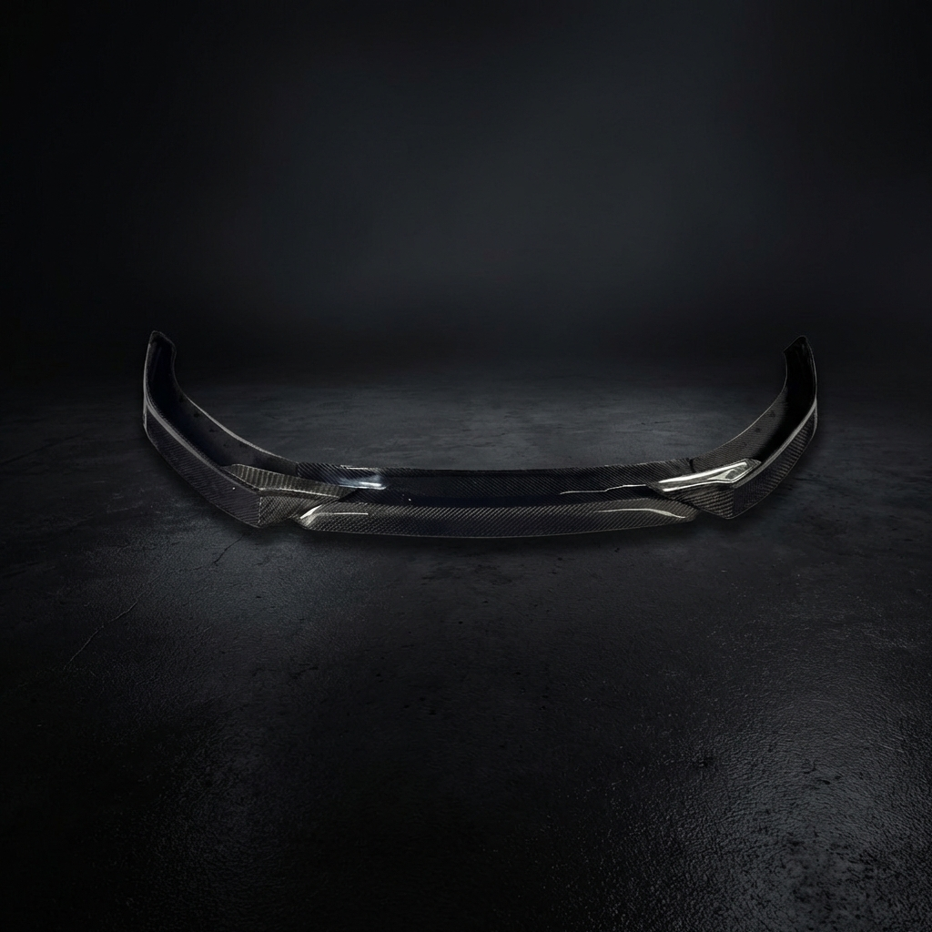 Front Lip Splitter for 2021-2026 Mustang Mach-E GT in wet carbon fiber