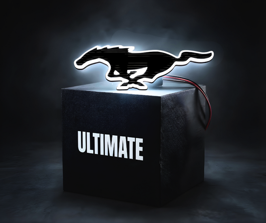 ULTIMATE FRONT PONY 2026 light-up Mustang Mach-E emblem with LED technology and lifetime warranty