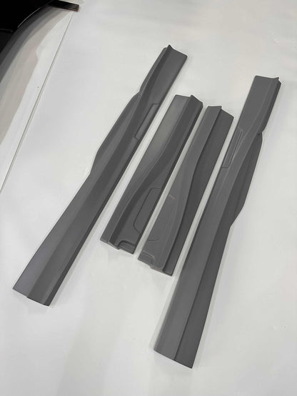 Carbon fiber side skirts for Mustang Mach-E 2021-2025 enhancing aerodynamics and style