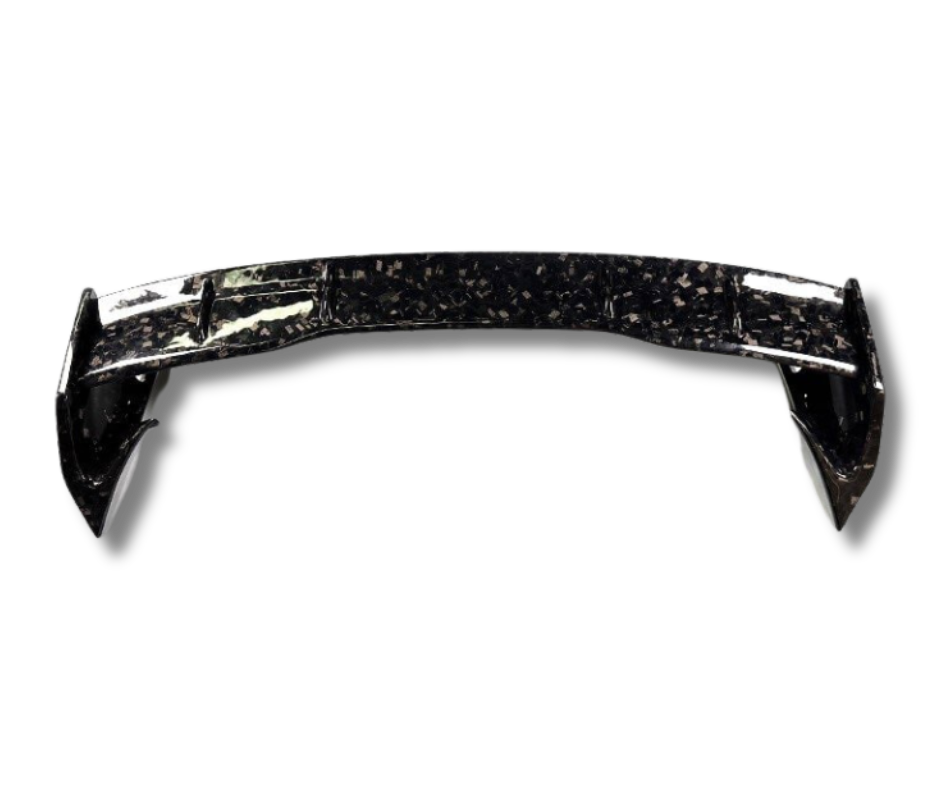 Carbon fiber Rally Wing Spoiler for Ford Mustang Mach-E 2021-2025 with aerodynamic design and glossy finish